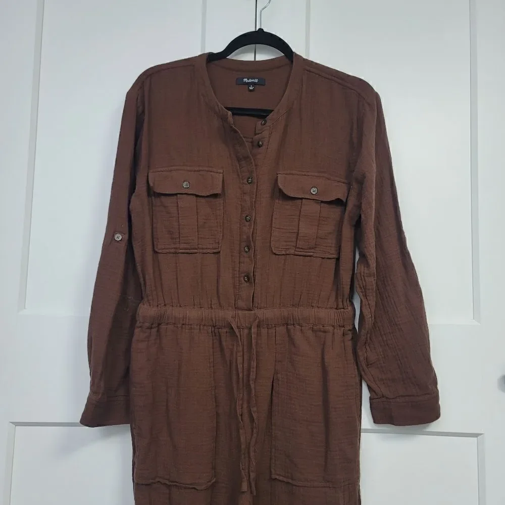 Madewell lightspun tapered leg jumpsuit size 8
